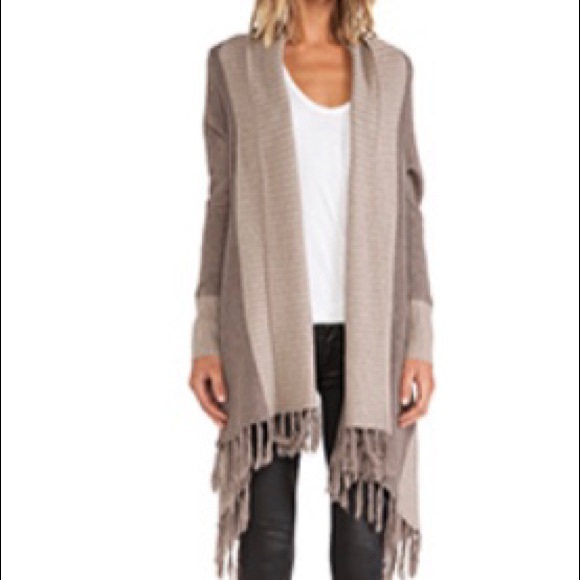 Heartloom Sweaters - Brown two toned wrap sweater